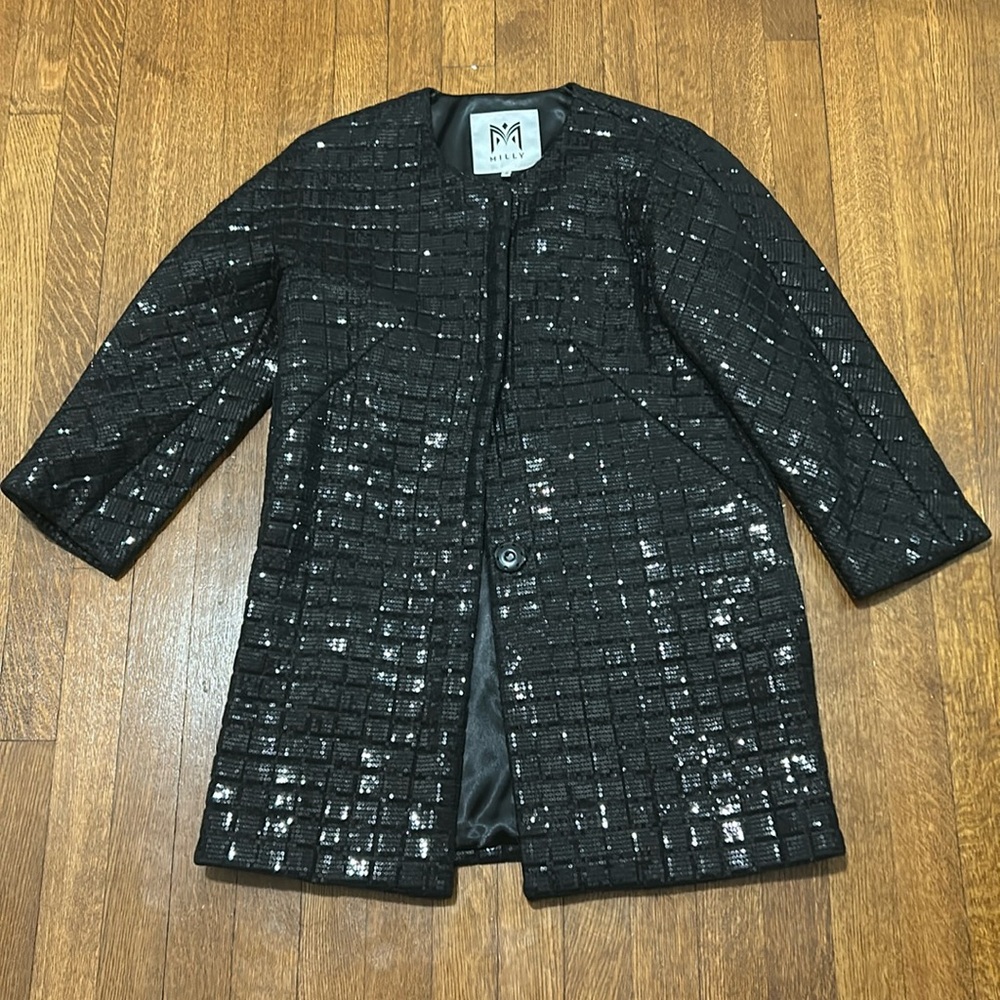 Milly black sequin jacket